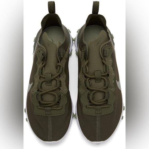Nike React Element 55 Sneakers (6.5, green & white) - Picture 3 of 8